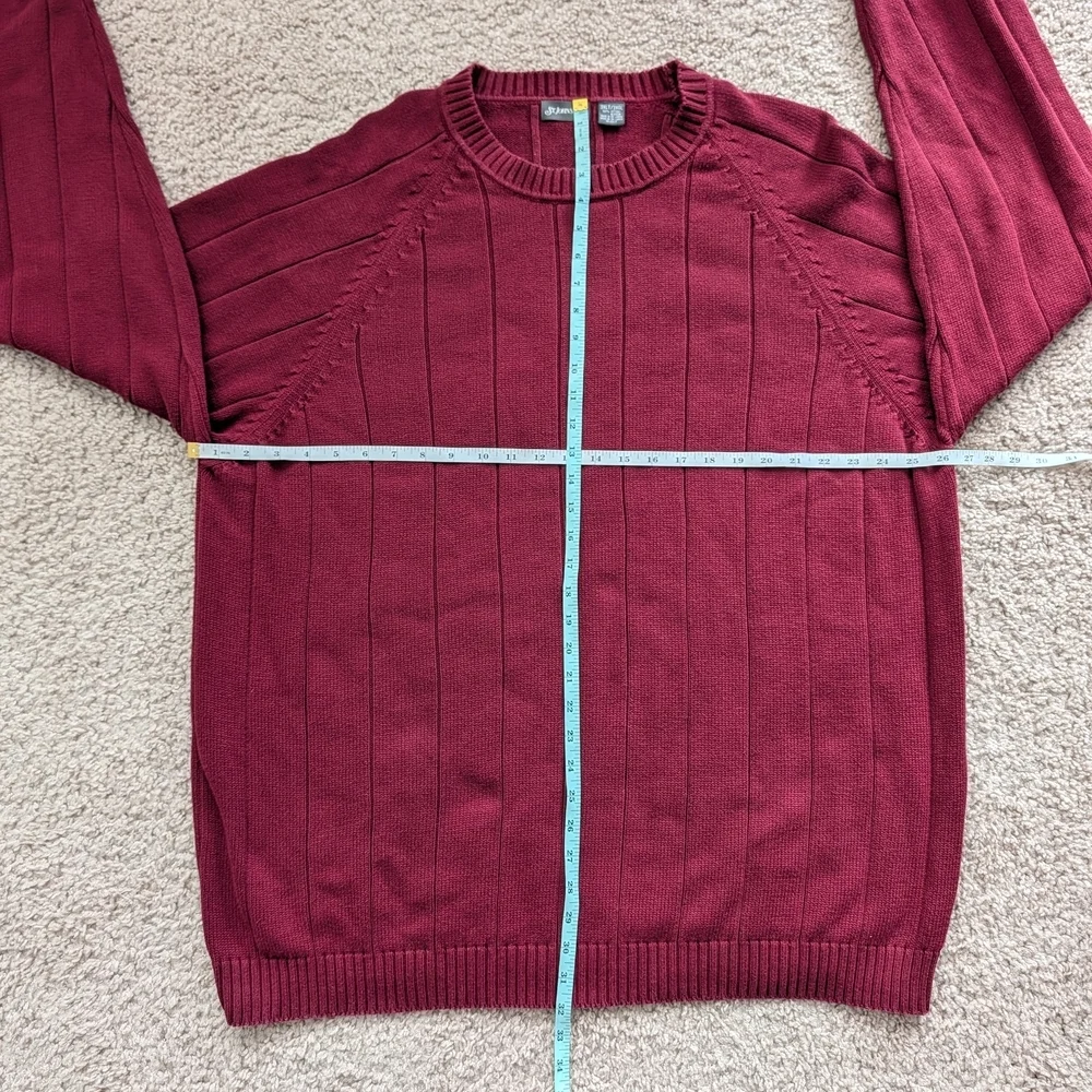 St. John's Bay Maroon Red Pullover Long Sleeve Knit Sweater Size 3XLT
